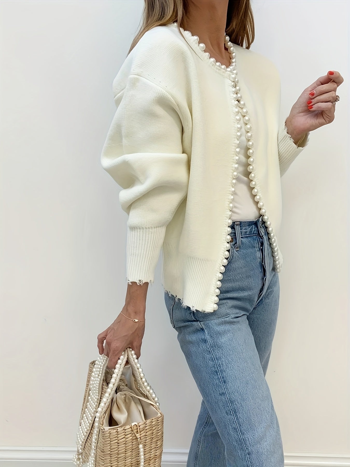 Myla - Open Pearl Cardigan