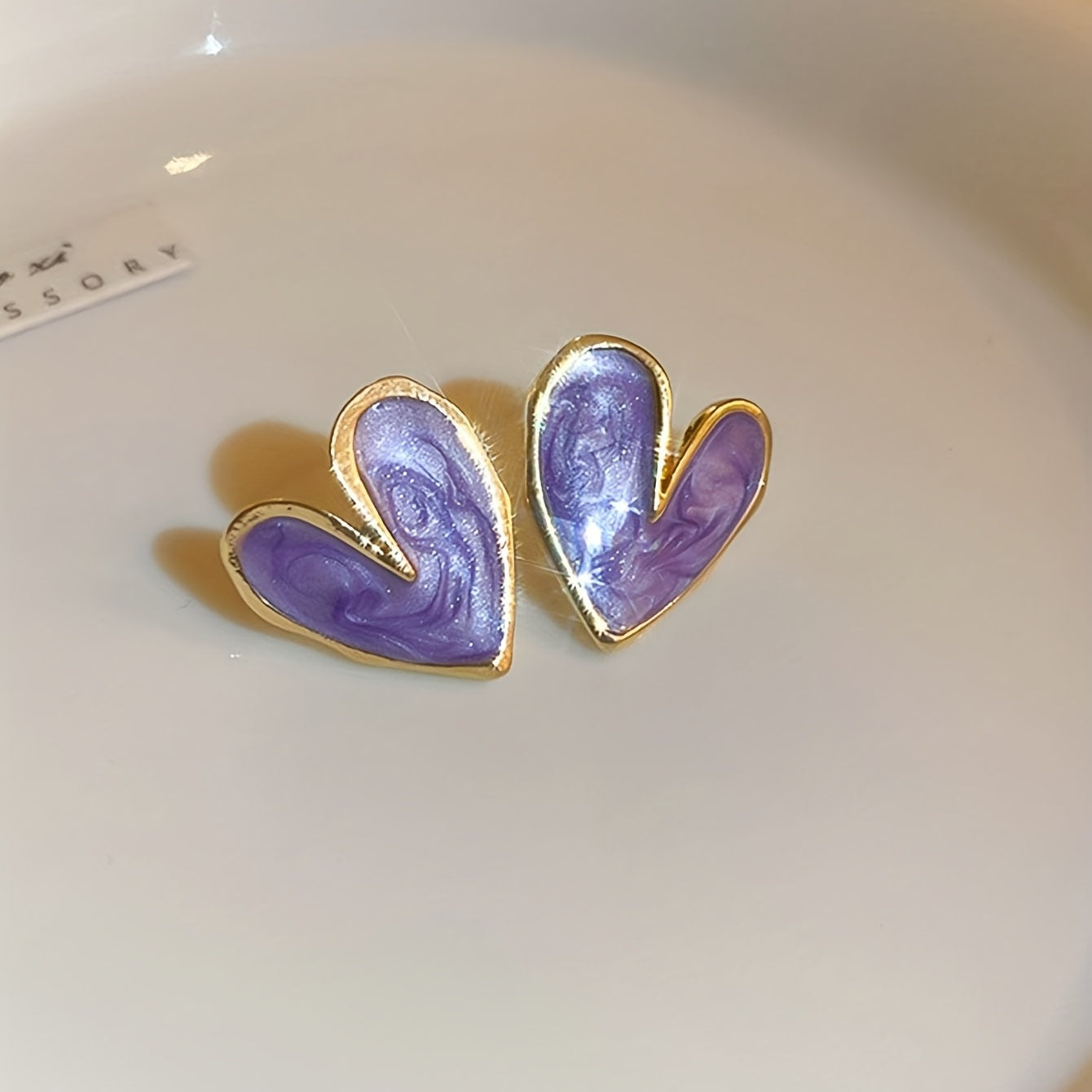 Aurora - Heart Enamel Earrings