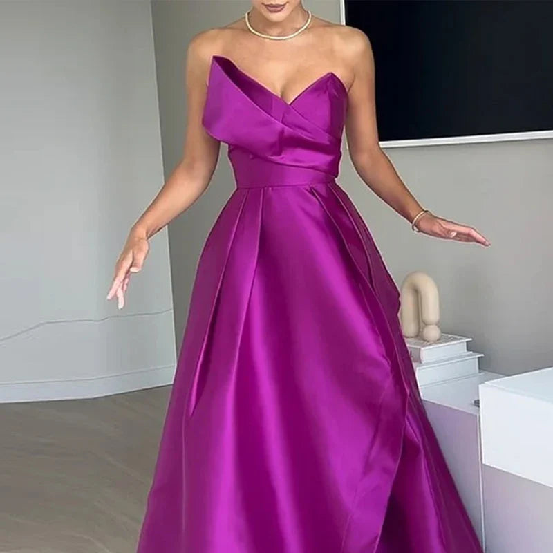 Bailee -  Ellafads Elegant V-Neck Maxi Dress